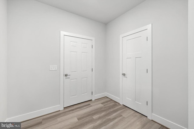 interior space featuring light wood-type flooring