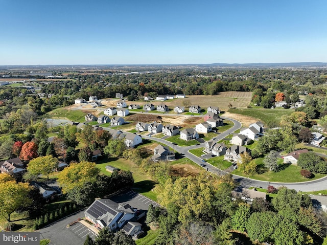aerial view with a residential view