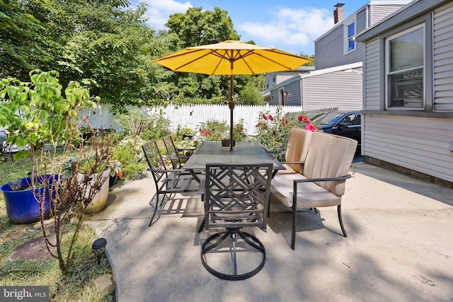 844 Cumberland St, Gloucester City, NJ 08030 - view of patio featuring outdoor dining area and fence