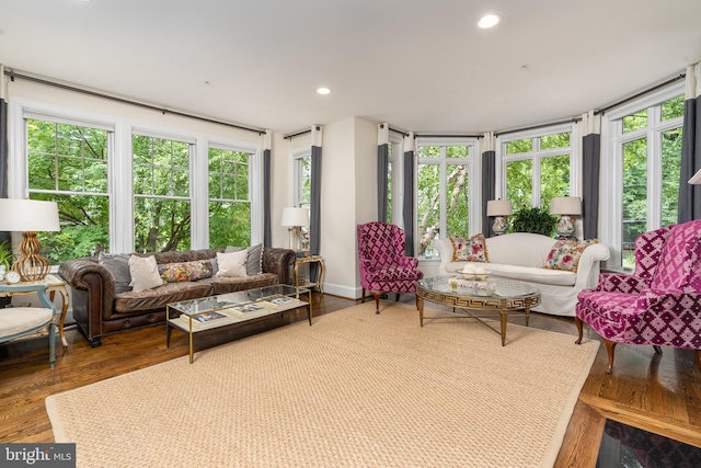 view of sunroom