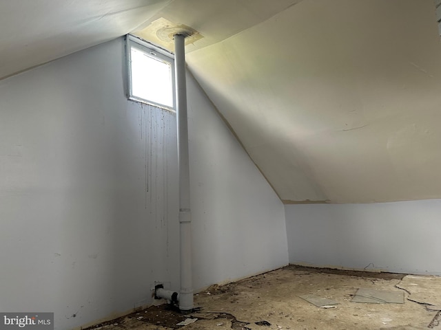 bonus room featuring lofted ceiling