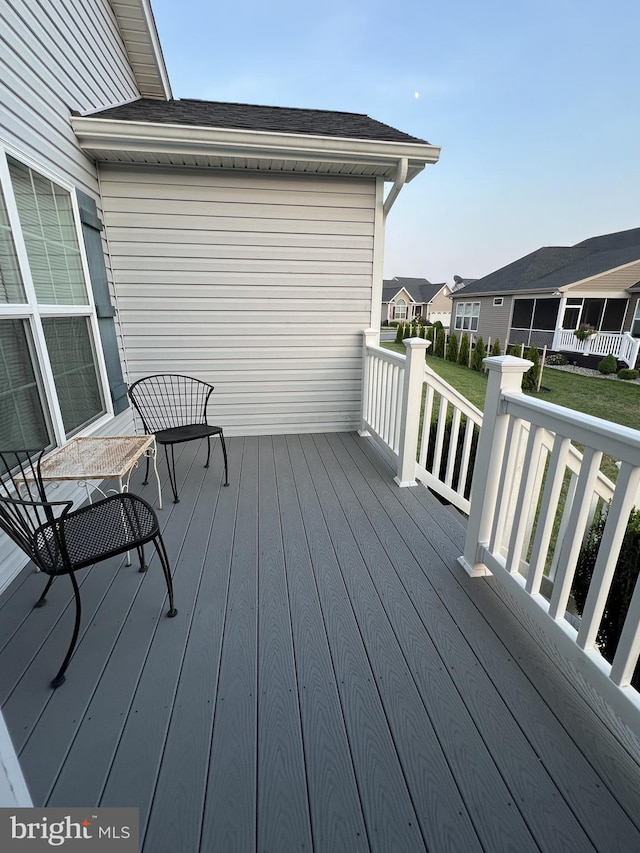 view of wooden terrace