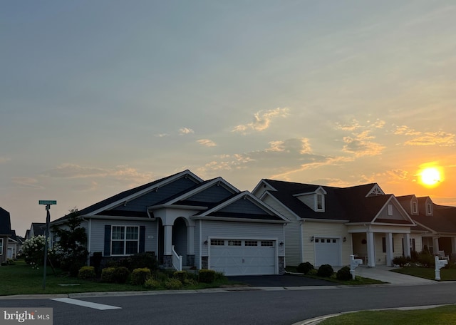 view of front of house featuring a garage