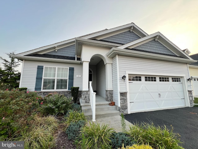 view of front of house featuring a garage