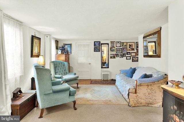 view of carpeted living room