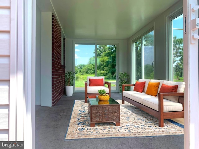 view of sunroom