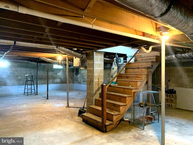 view of basement