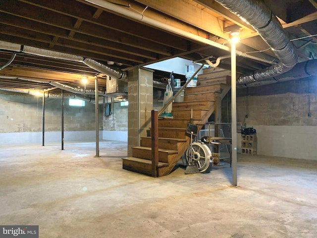 view of basement