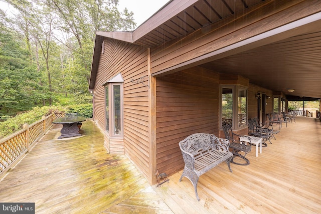 view of wooden terrace