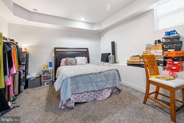 bedroom with carpet