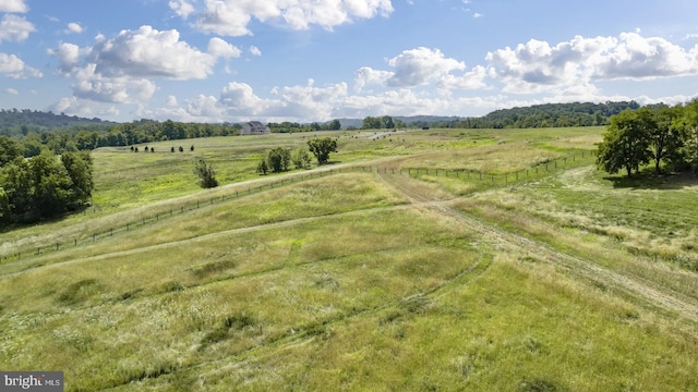 view of landscape featuring a rural view