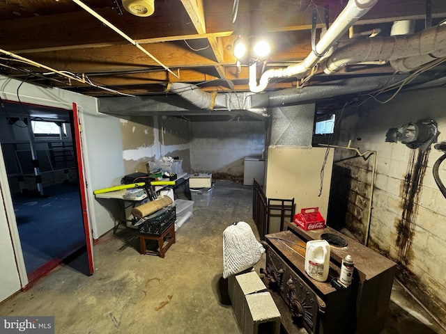 view of basement