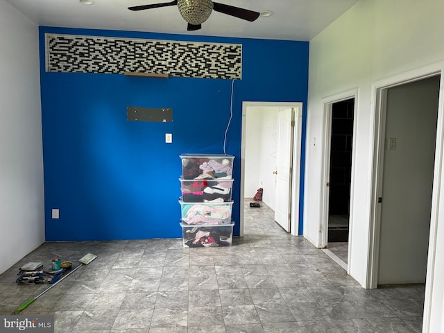 spare room featuring ceiling fan