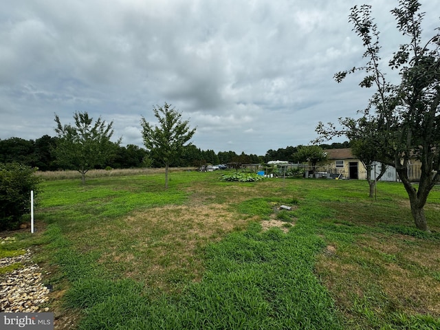 view of yard featuring a rural view