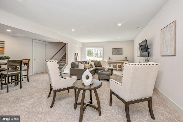 view of carpeted living room