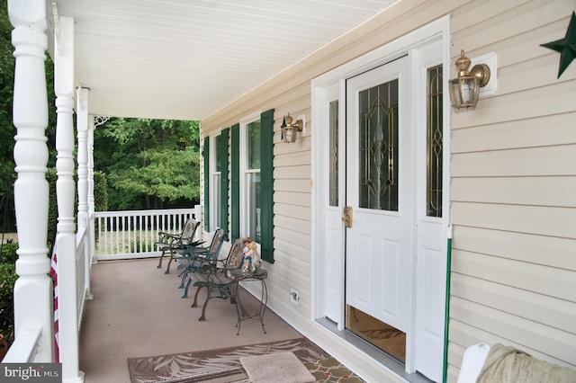 view of patio / terrace with a porch