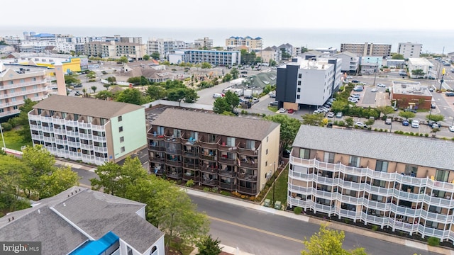 aerial view with a city view