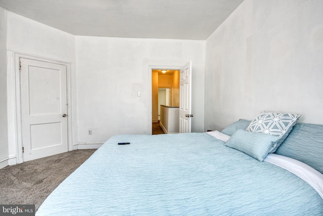 bedroom featuring carpet