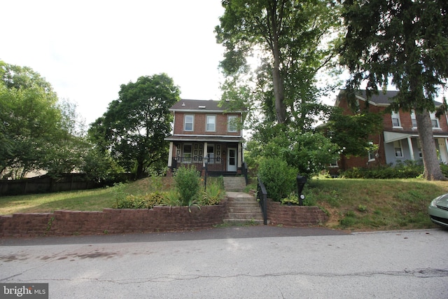 view of front of home with a porch