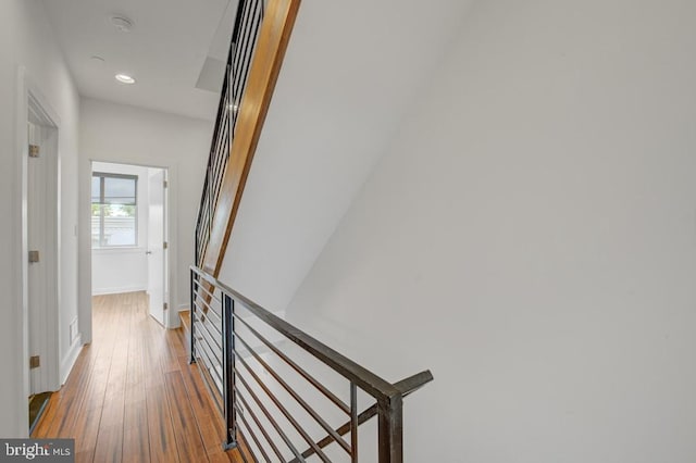 hallway featuring hardwood / wood-style floors