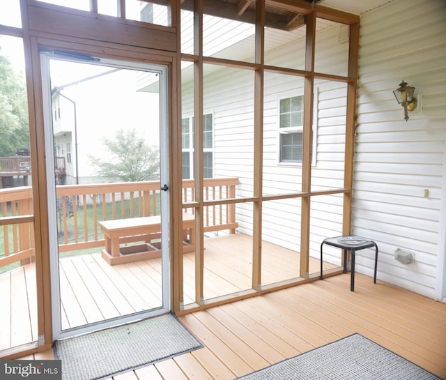 view of sunroom