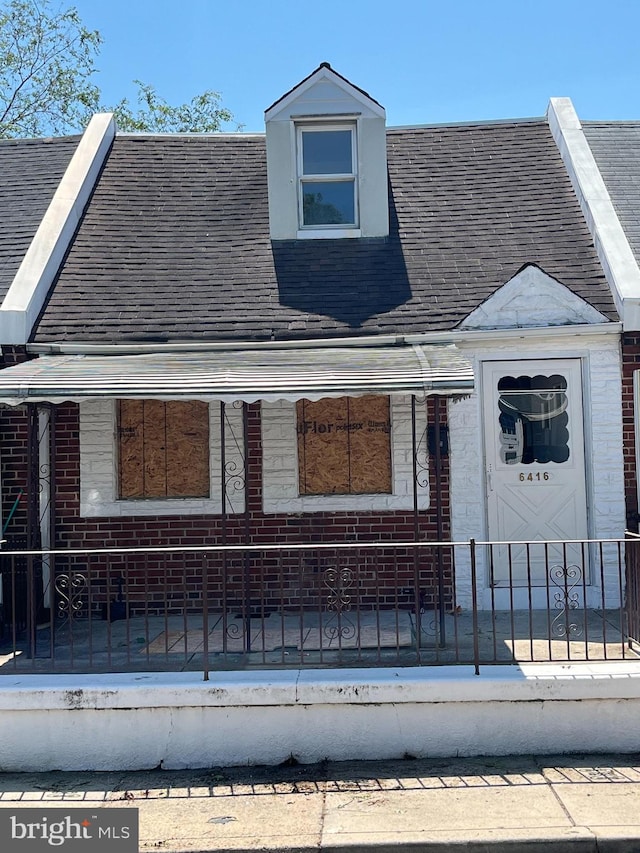 view of front of home with a porch