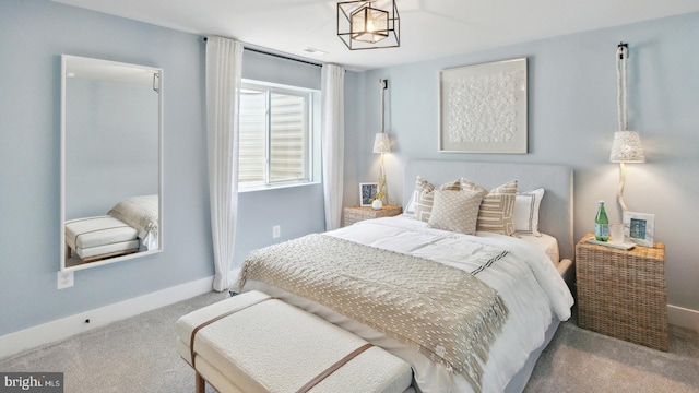 view of carpeted bedroom