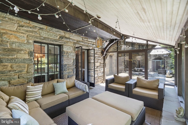 view of patio / terrace featuring an outdoor living space