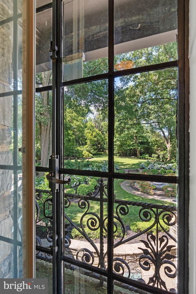 view of doorway to outside