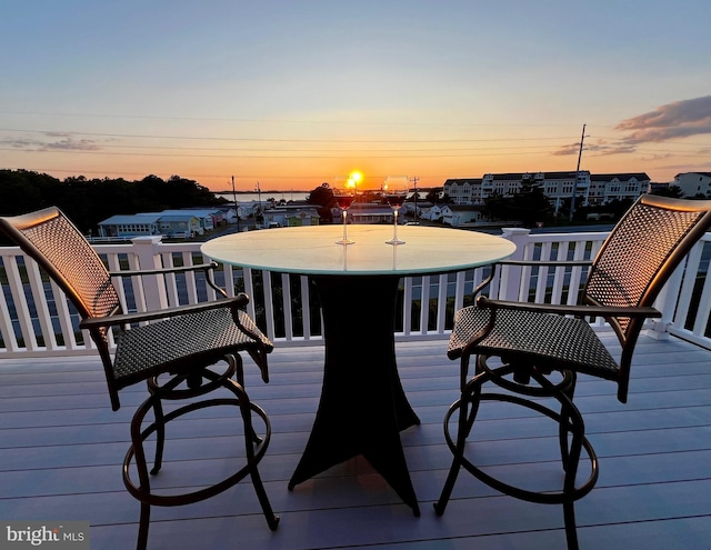 view of deck at dusk