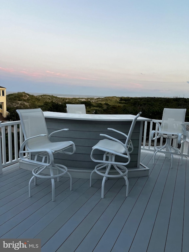 view of deck at dusk