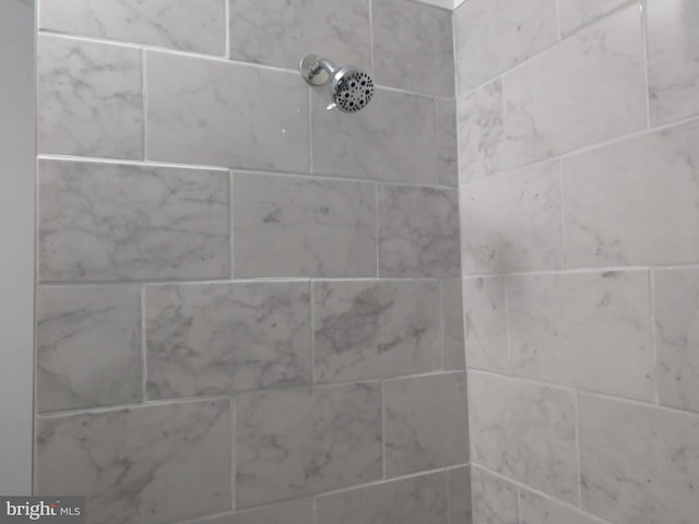 details with tiled shower