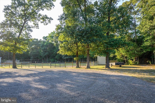 exterior space featuring a rural view