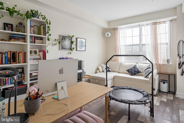 interior space featuring hardwood / wood-style flooring