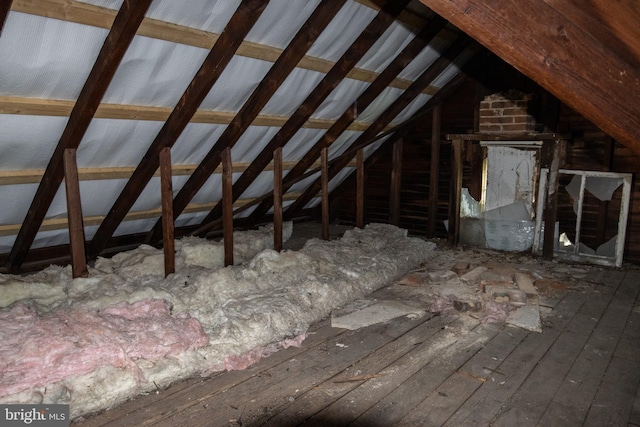 view of attic