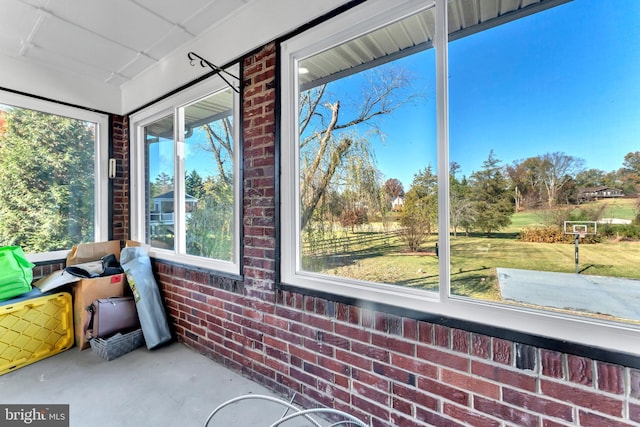 sunroom with plenty of natural light