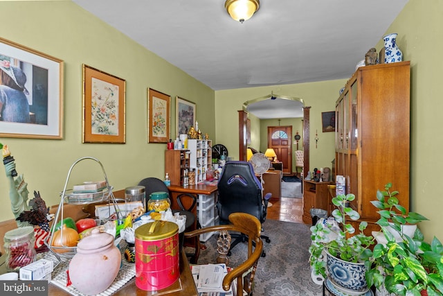 dining room with carpet flooring