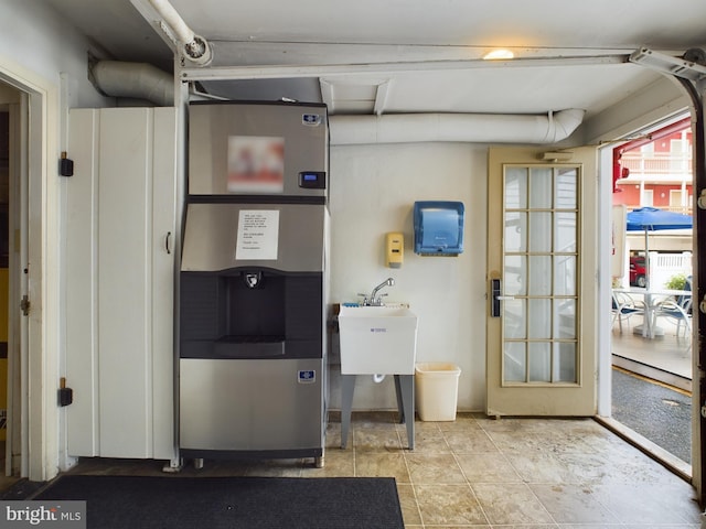 interior space featuring sink