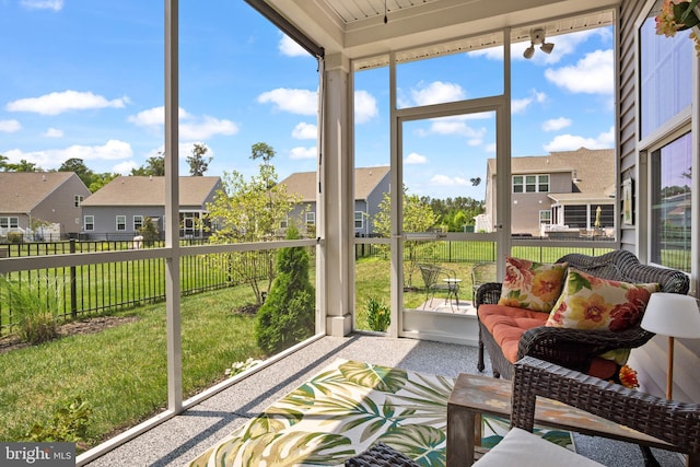 view of sunroom / solarium