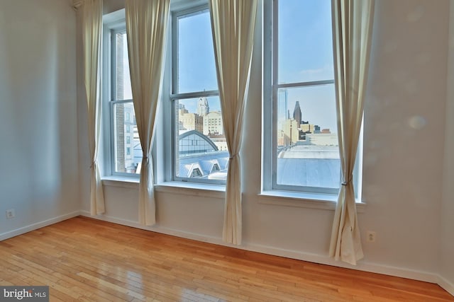 doorway to outside featuring light hardwood / wood-style flooring