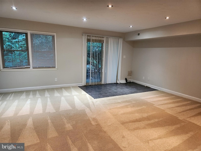 view of carpeted spare room