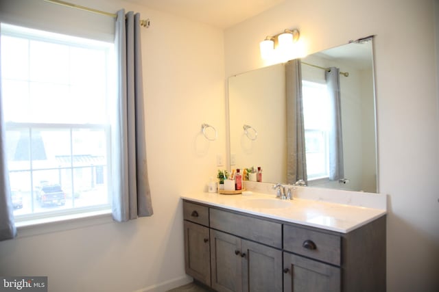 bathroom with vanity