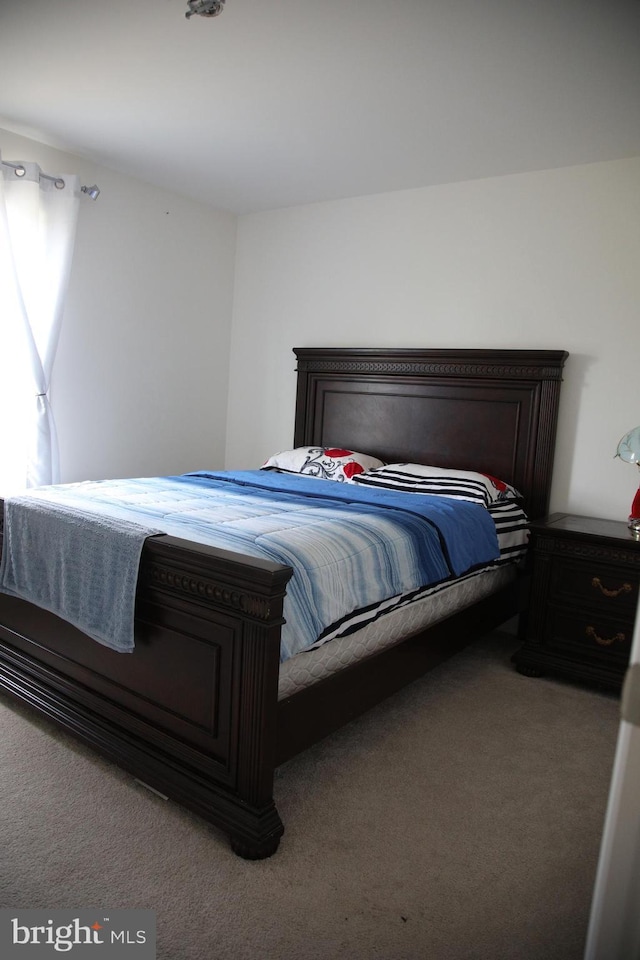 bedroom with carpet