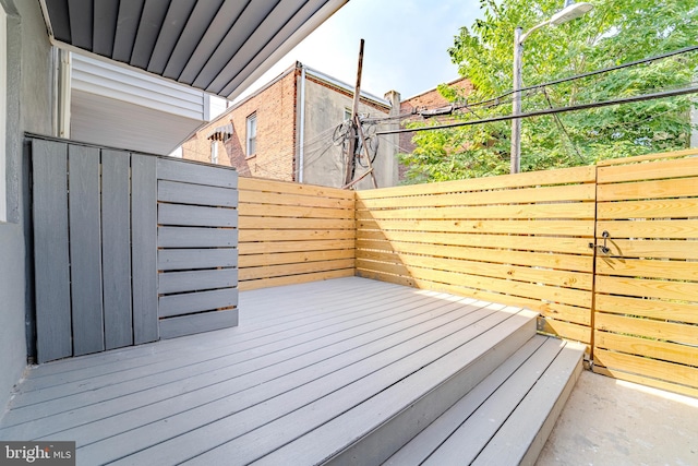 view of wooden terrace