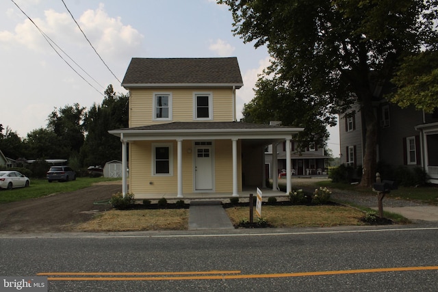 view of front of house with covered porch