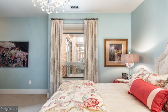 view of carpeted bedroom