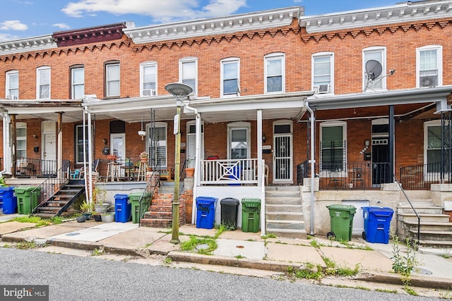 multi unit property with covered porch