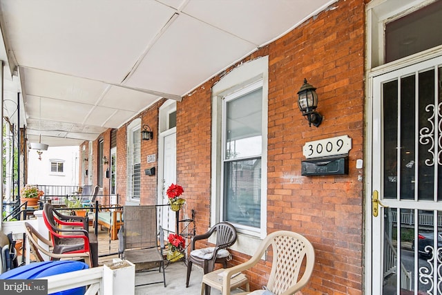 view of patio with covered porch