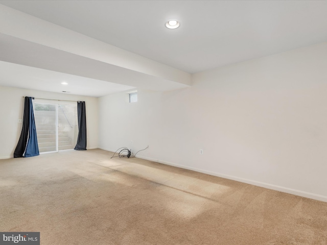 view of carpeted empty room