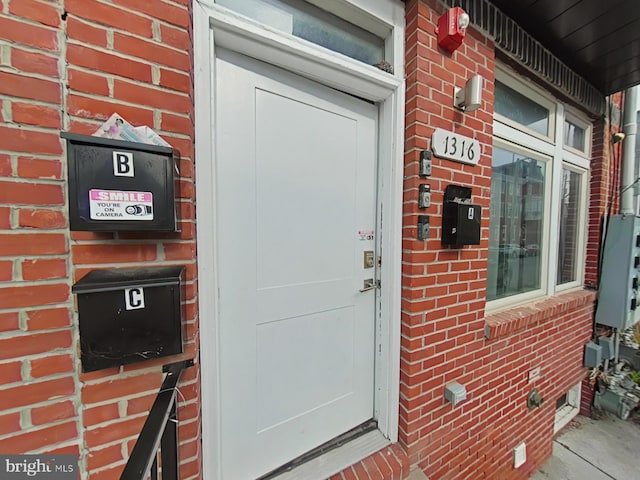 view of doorway to property